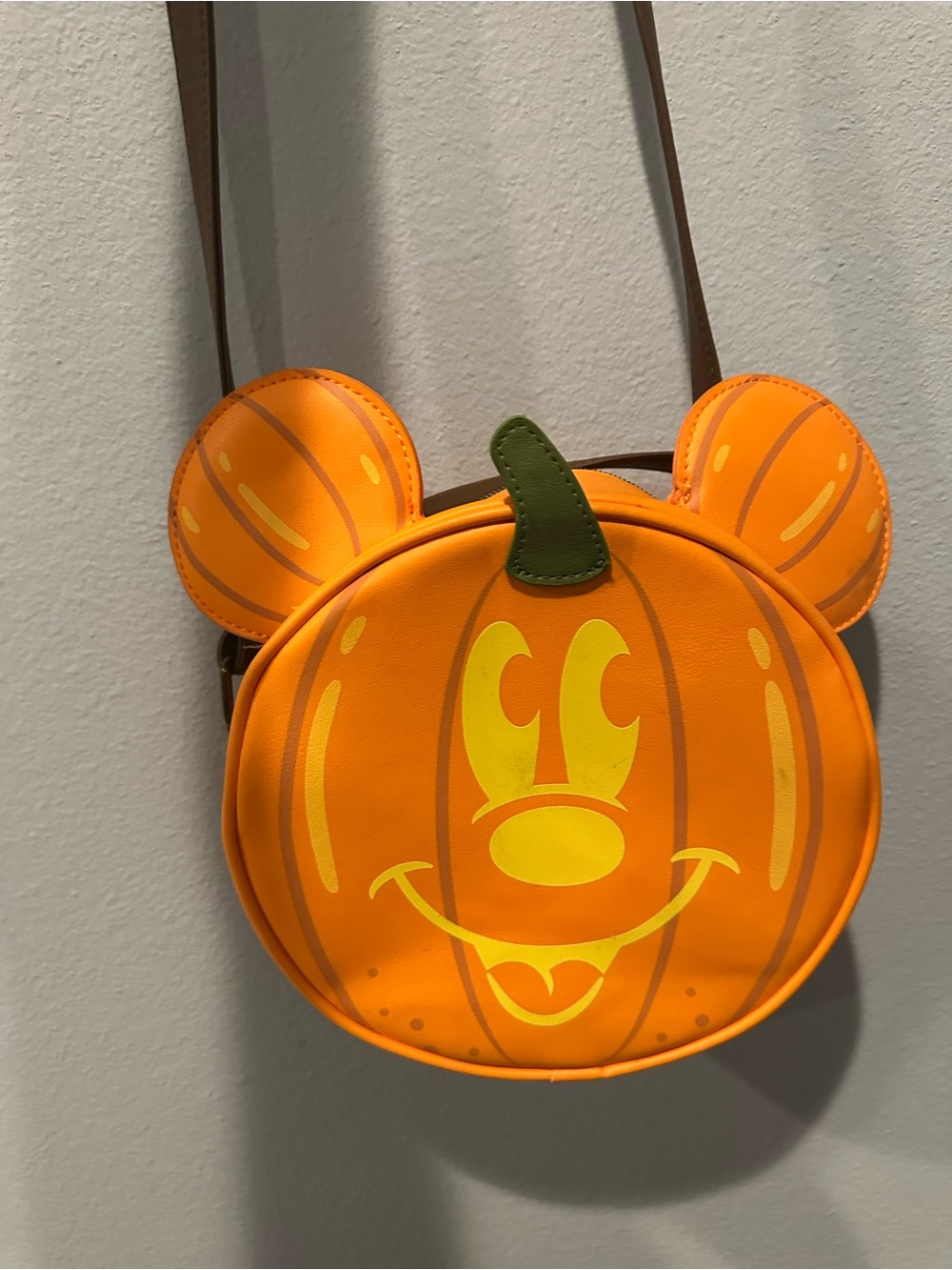 Disney Loungefly Orange Pumpkin Mickey Crossbody Bag